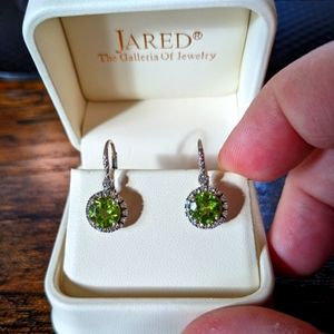 Peridot drop earrings